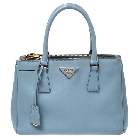 light blue prada tote|Prada light blue saffiano handbags.